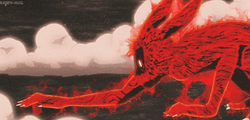 Red Nine Tails Naruto GIF