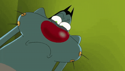 Red-Nosed Cartoon Cat Beside Another Cartoon Cat