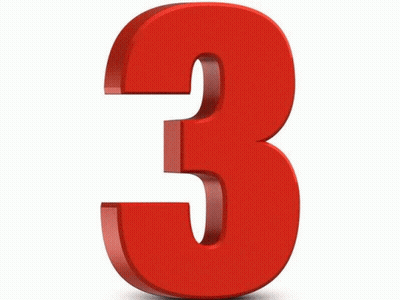 Red Number 1 GIF
