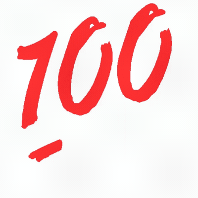 Red Number 100 GIF