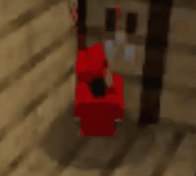Red Object Hanging From Rope GIF