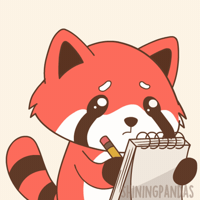 Red Panda Crying Holding I Miss You Sign GIF