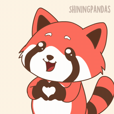 Red Panda Making Heart Shape With Hands GIF