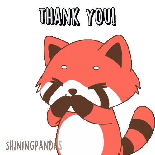 Red Panda Saying Thank You Sticker