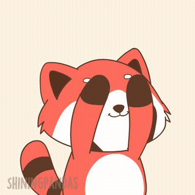 Red Panda Saying Thank You With Rainbow GIF
