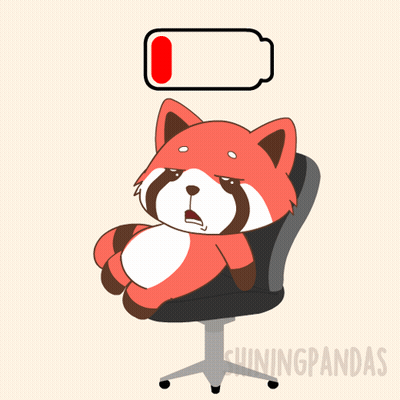Red Panda Sitting In Office Chair GIF