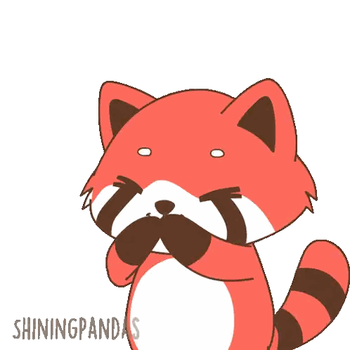 Red Panda With Hearts Eyes Sticker