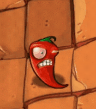 Red Pepper With Arrow In Center GIF