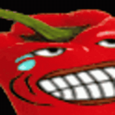 Red Pepper With Big Mouth And Teeth GIF