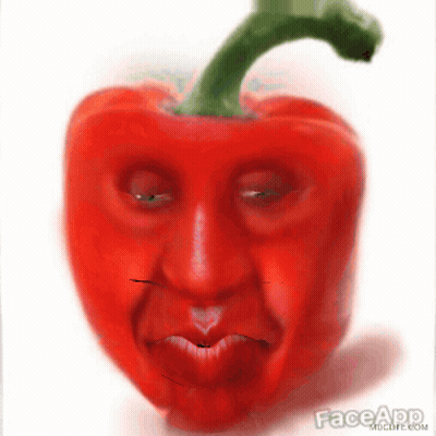 Red Pepper With Face And Faceapp GIF