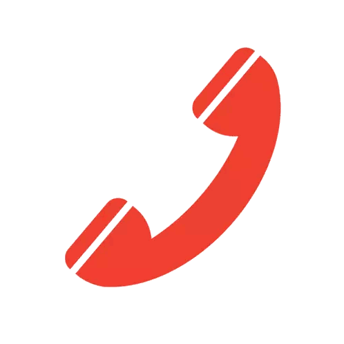 Red Phone Icon With White Stripe Sticker