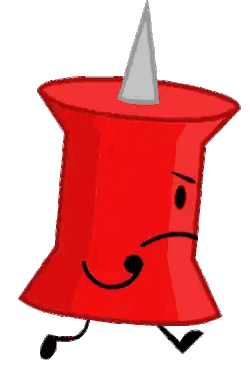 Red Pin With Cone Sticker