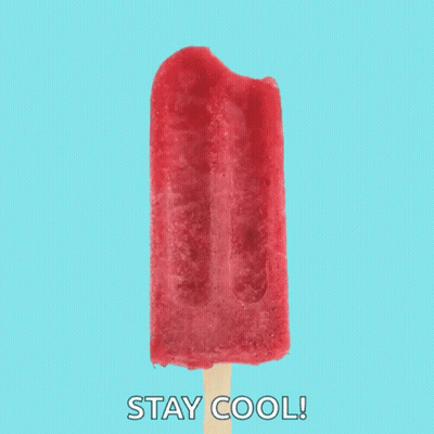 Red Popsicle With Bite Stay Cool GIF