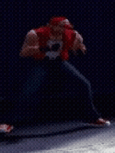 Red Power Ranger Beside Motorcycle GIF