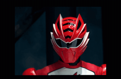 Red Power Ranger Holding Sword GIF