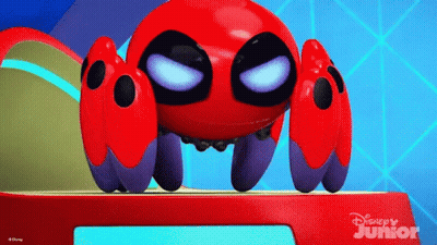 Red Purple Spider on Red Object