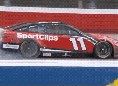 Red Race Car Number 11 Drifting GIF