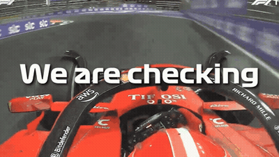 Red Race Car Saying We Are Checking GIF