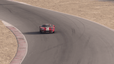 Red Race Car With White Stripes GIF