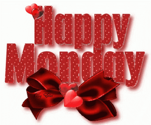 Red Ribbon Animated Happy Monday GIF