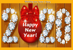 Red Ribbon Happy New Year Animated GIF
