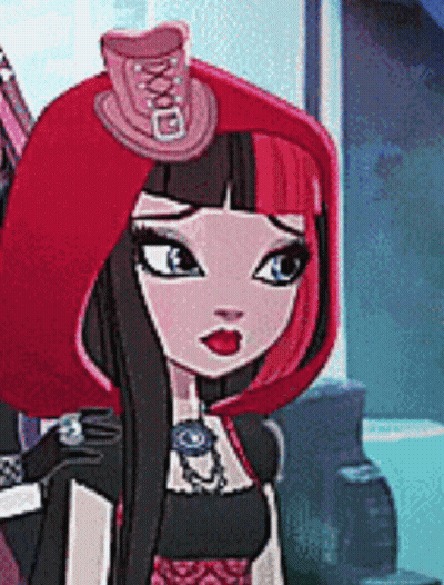 Red Riding Hood Ever After High Wearing Red Hat GIF