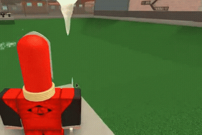 Red Robot Standing in Green Field