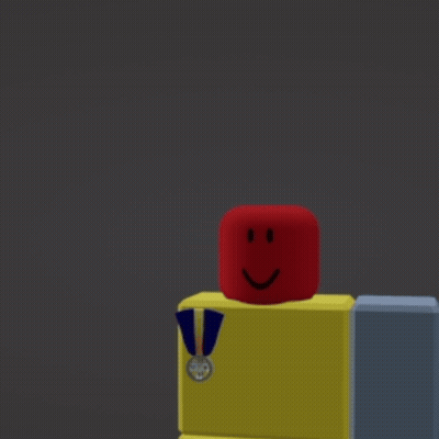 Red Robot With Medal GIF