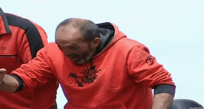 Red Rock Sweatshirt Man Looking Down