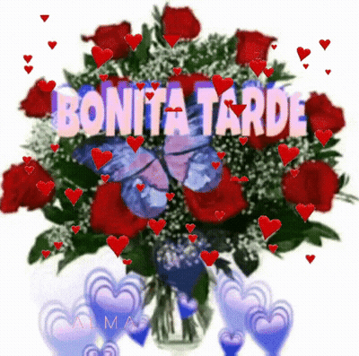 Red Rose Bouquet In Vase Bonita Tarde GIF