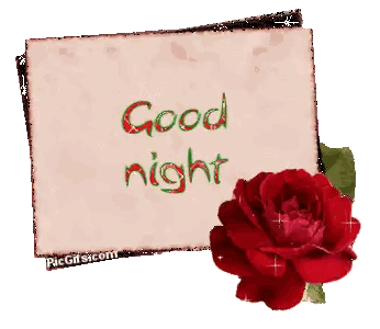 Red Rose Good Night Sticker