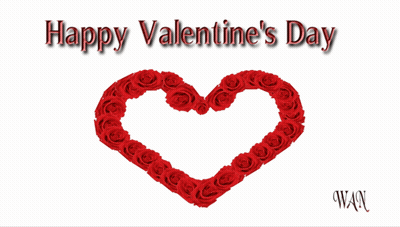 Red Rose Heart With Happy Valentine's Day GIF