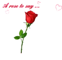 Red Rose Pink Heart A Rose To Say I Love You Sticker