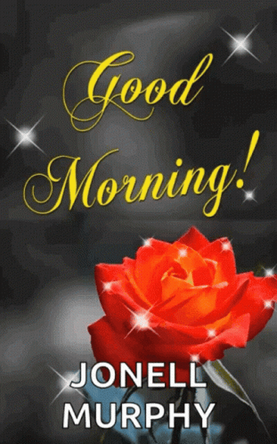 Red Rose Saying Good Morning Jonell Murphy GIF