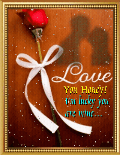 Red Rose Saying Love You Honey GIF