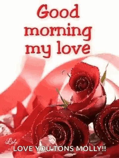 Red Roses Bouquet Good Morning My Love GIF