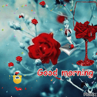 Red Roses Good Morning GIF