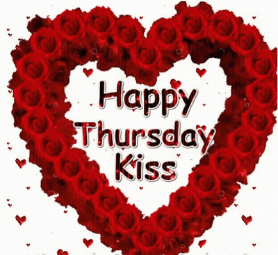 Red Roses Heart Happy Thursday Kiss GIF