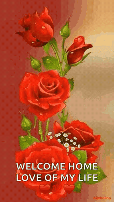 Red Roses Welcome Home Love GIF