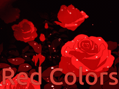 Red Roses With Red Colors Text GIF