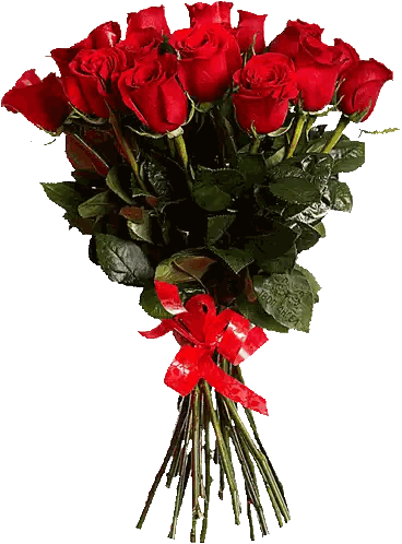 Red Roses With Red Ribbon Sticker