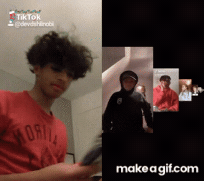 Red Shirt Man Beside Black Shirt Man GIF