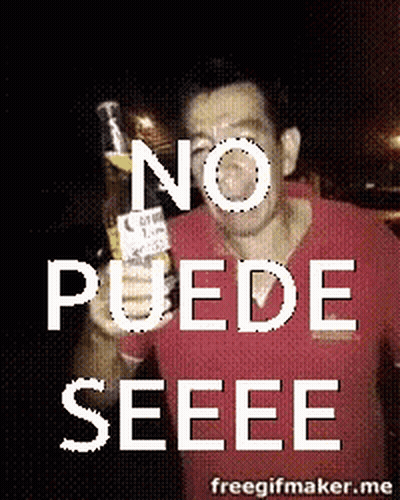 Red Shirt Man Holding Beer No Puede Seeee GIF