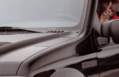Red Shirt Man In Black Truck With Eoffroad GIF