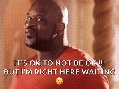 Red Shirt Man It's Ok Not Be Ok GIF