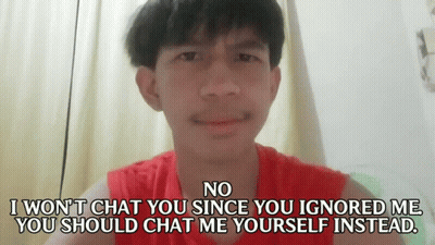 Red Shirt Man No I Won't Chat You GIF