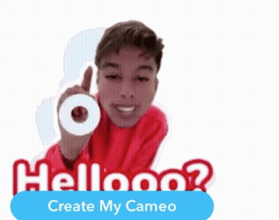 Red Shirt Man Pointing Hellooo? Create My Cameo GIF