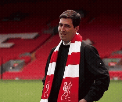 Red Shirt Man Soccer Field Energy Drink Ad GIF