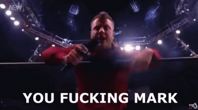 Red Shirt Wrestler Says You Fucking Mark GIF