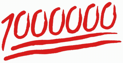Red Sign Saying 1000000 GIF
